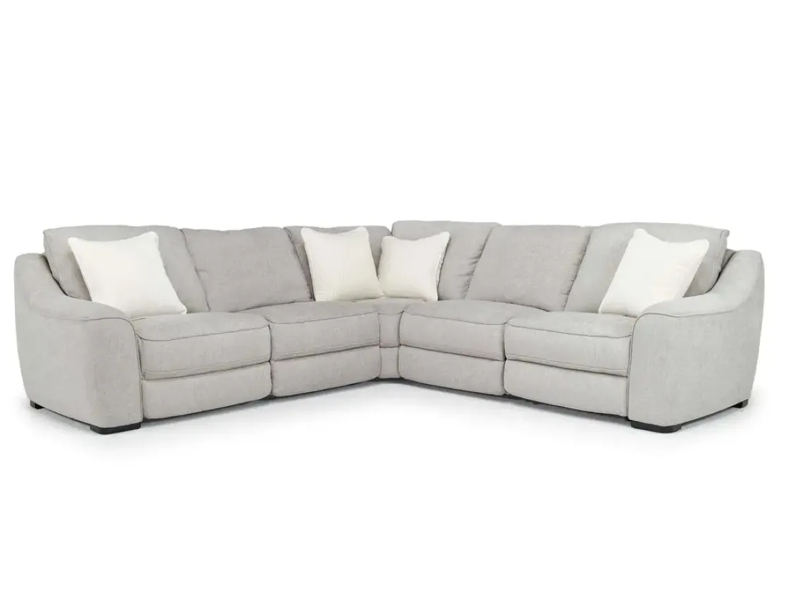 Mor Furniture Mayflower 5 Piece 2 Power Sectional In