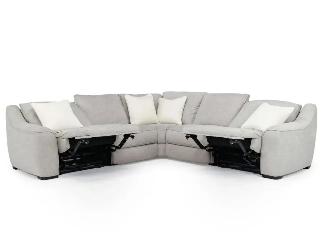 Mor Furniture Mayflower 5 Piece 2 Power Sectional In