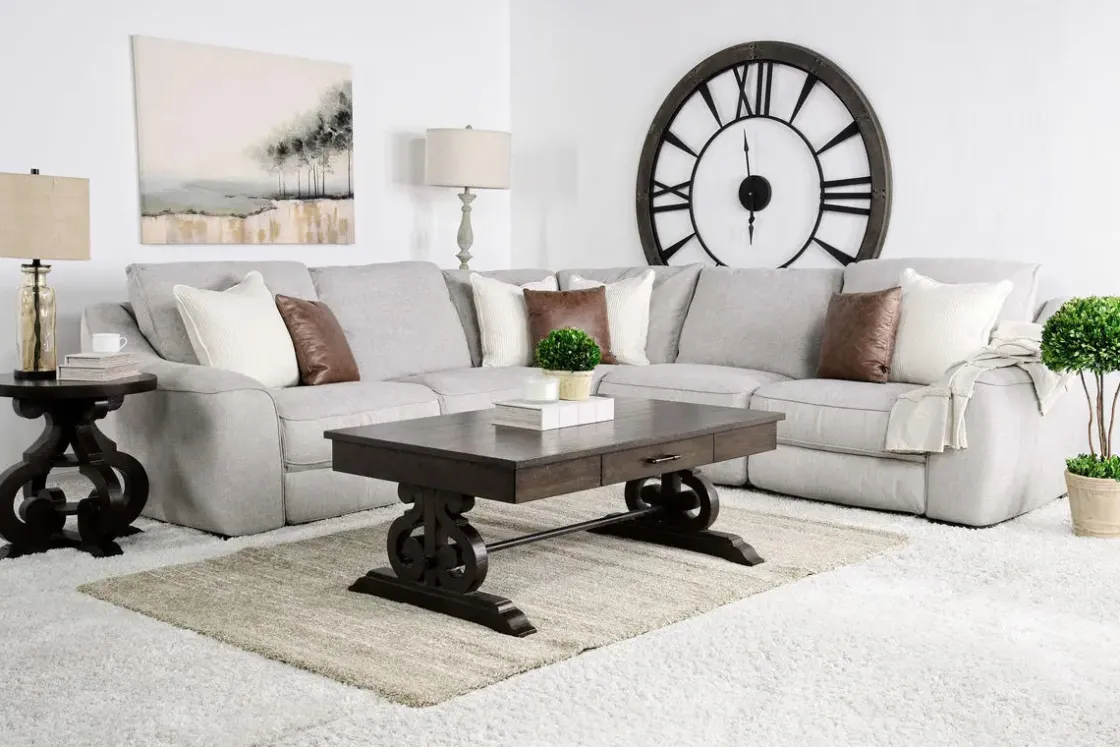 Mor Furniture Mayflower 5 Piece 2 Power Sectional In