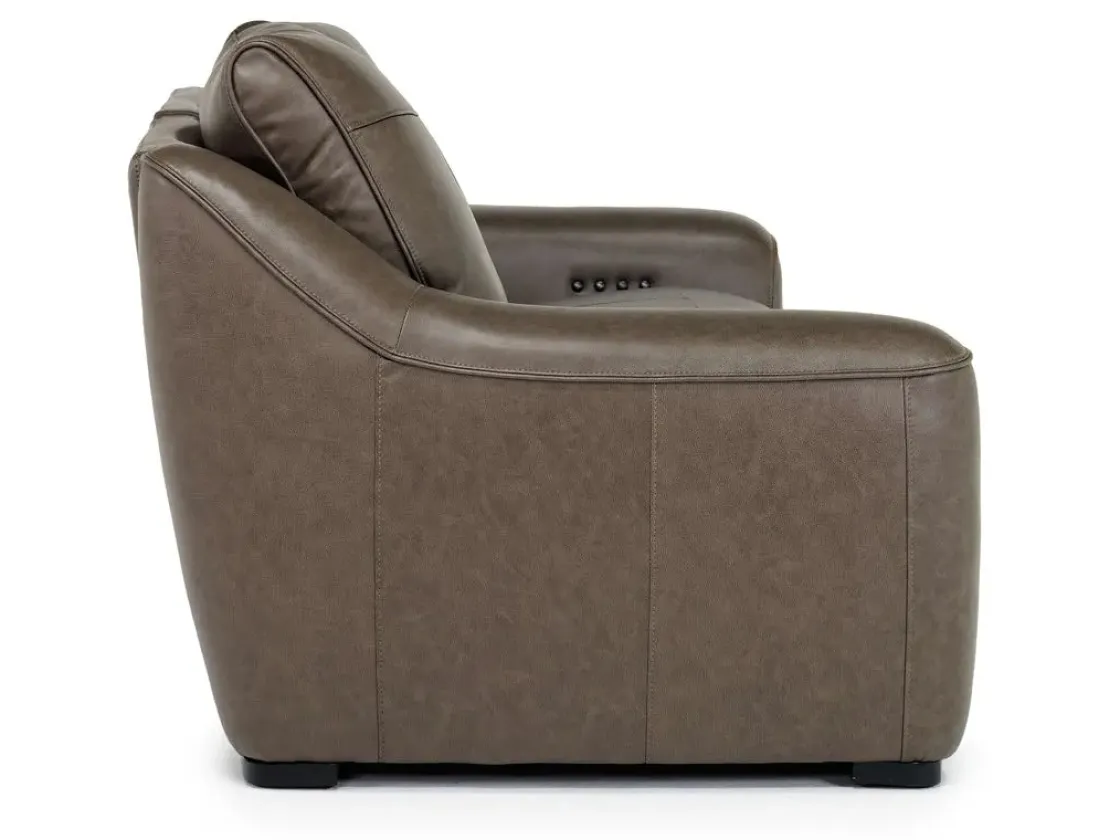 Mor Furniture Mayflower 2 Power Loveseat In Seville Umber Leather