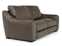 Mor Furniture Mayflower 2 Power Sofa & Loveseat In Seville Umber Leather