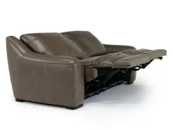 Mor Furniture Mayflower 2 Power Sofa & Loveseat In Seville Umber Leather
