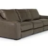 Mor Furniture Mayflower 2 Power Sofa In Seville Umber Leather