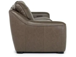 Mor Furniture Mayflower 2 Power Sofa In Seville Umber Leather