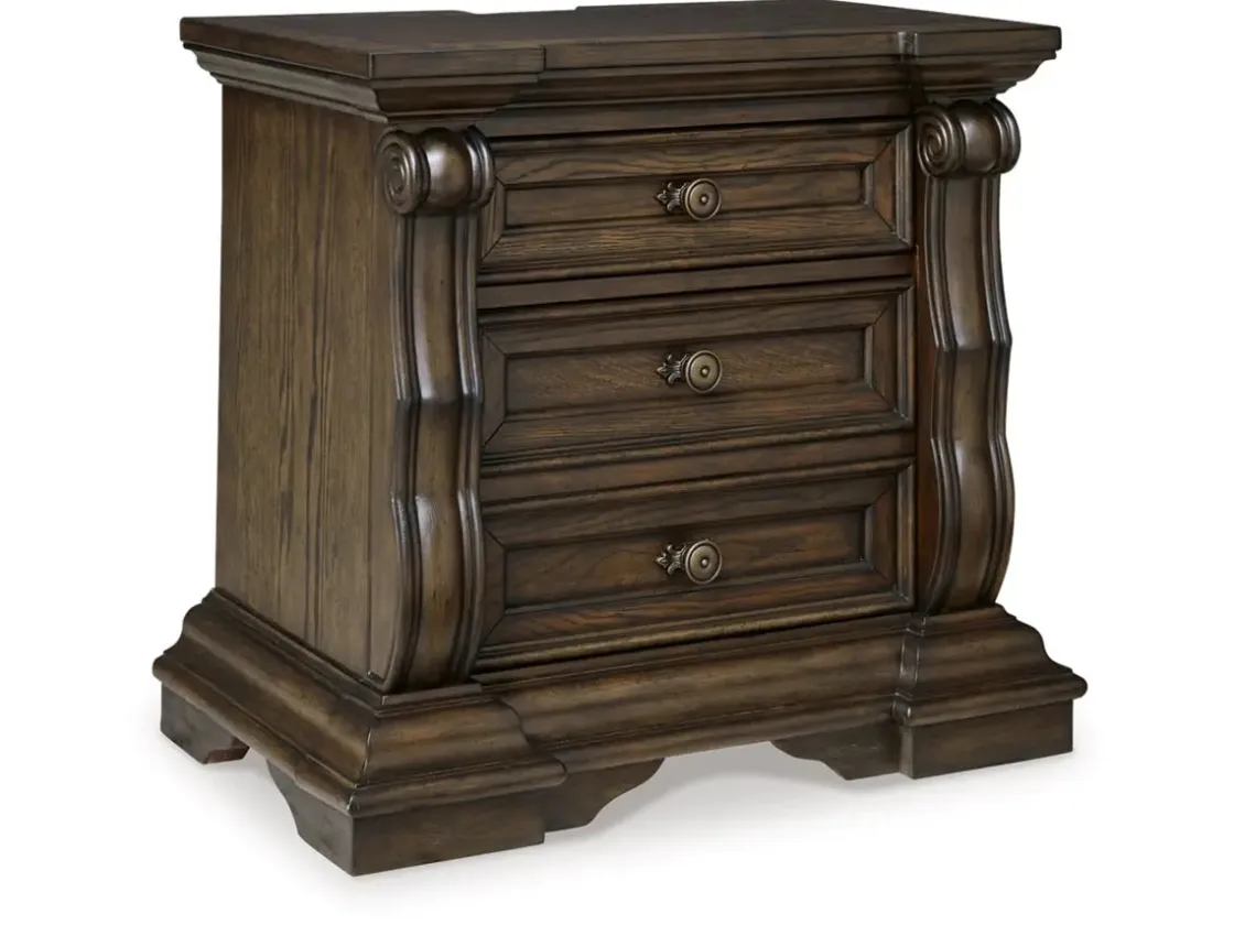 Mor Furniture Maylee 2 Drawer Charging Nightstand In Dark Brown