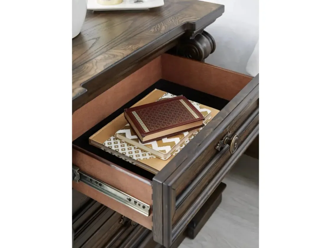 Mor Furniture Maylee 2 Drawer Charging Nightstand In Dark Brown