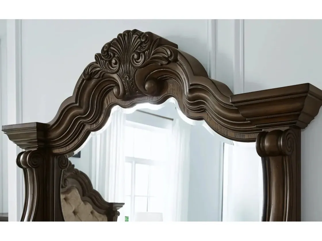 Mor Furniture Maylee Mirror In Dark Brown