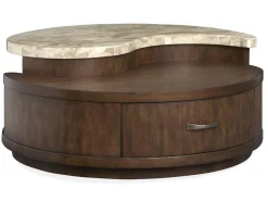 Mor Furniture Mcpherson Round Coffee Table In Burnt Umber