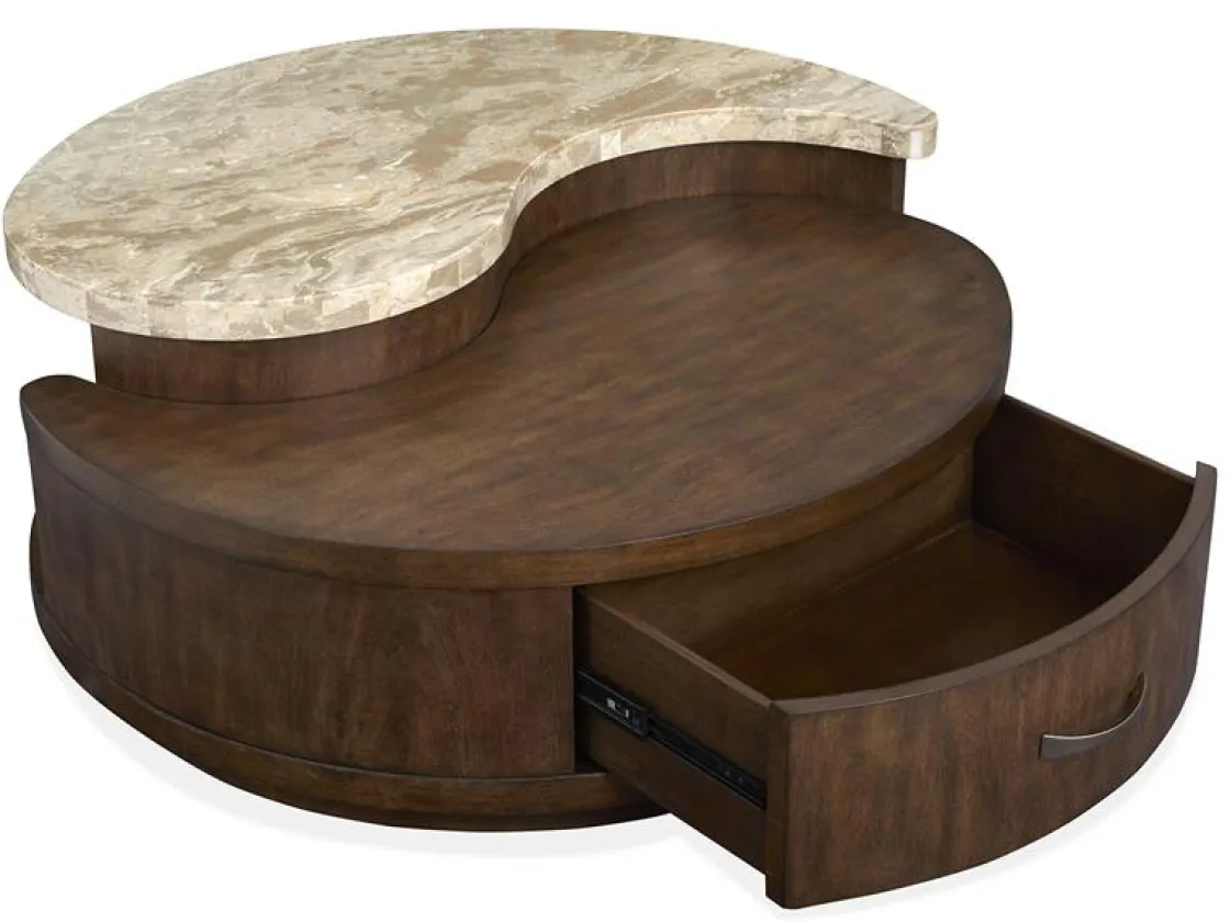 Mor Furniture Mcpherson Round Coffee Table In Burnt Umber