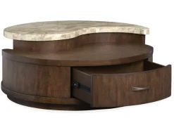 Mor Furniture Mcpherson Round Coffee Table In Burnt Umber