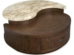 Mor Furniture Mcpherson Round Coffee Table In Burnt Umber