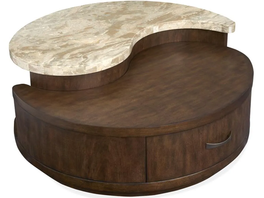 Mor Furniture Mcpherson Round Coffee Table In Burnt Umber