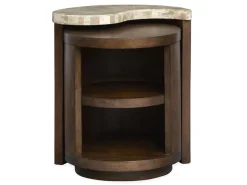 Mor Furniture Mcpherson Round End Table In Burnt Umber