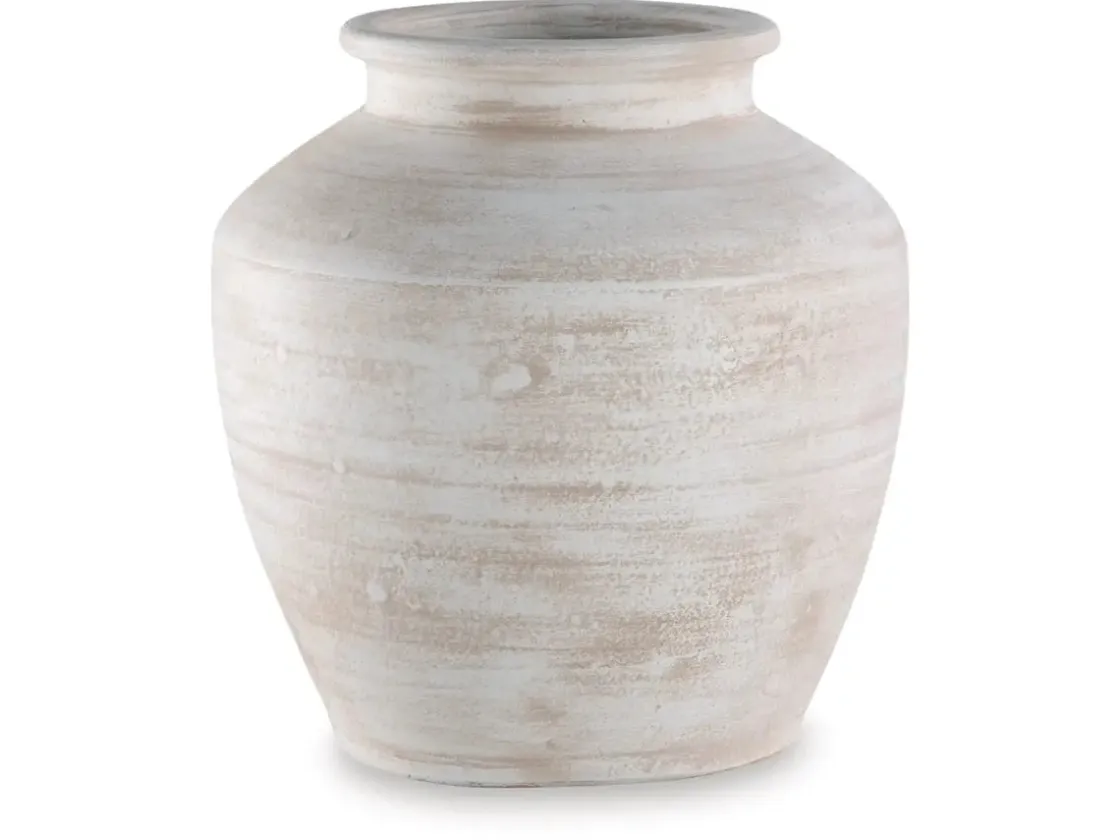 Mor Furniture Meadie Tall Vase In Distressed White