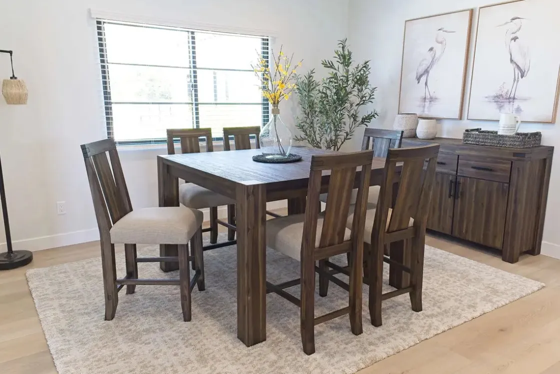 Mor Furniture Meadow Counter Height Dining Table In Brown