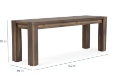 Mor Furniture Meadow Dining Bench In Gray