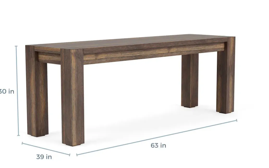 Mor Furniture Meadow Dining Bench In Gray