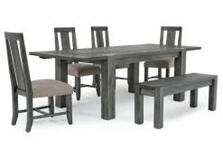 Mor Furniture Meadow Dining Bench In Gray