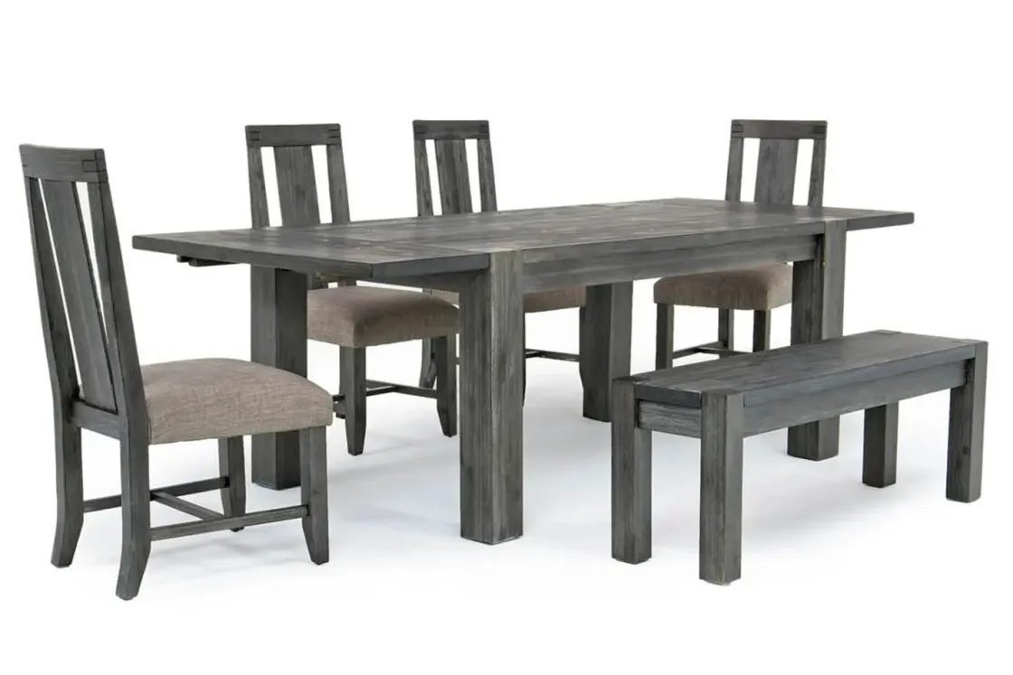 Mor Furniture Meadow Dining Bench In Gray