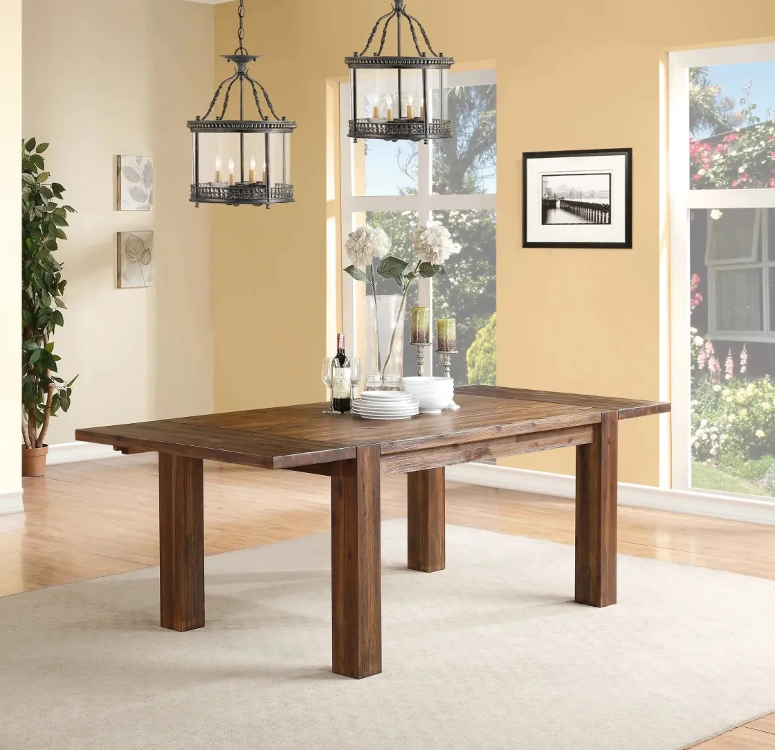 Mor Furniture Meadow Extendable Dining Table & 4 Chairs In Brown