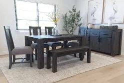 Mor Furniture Meadow Extendable Dining Table, 4 Chairs & Bench In Brown