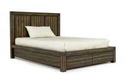 Mor Furniture Meadow Panel Bed W/ Storage In Brown, Full