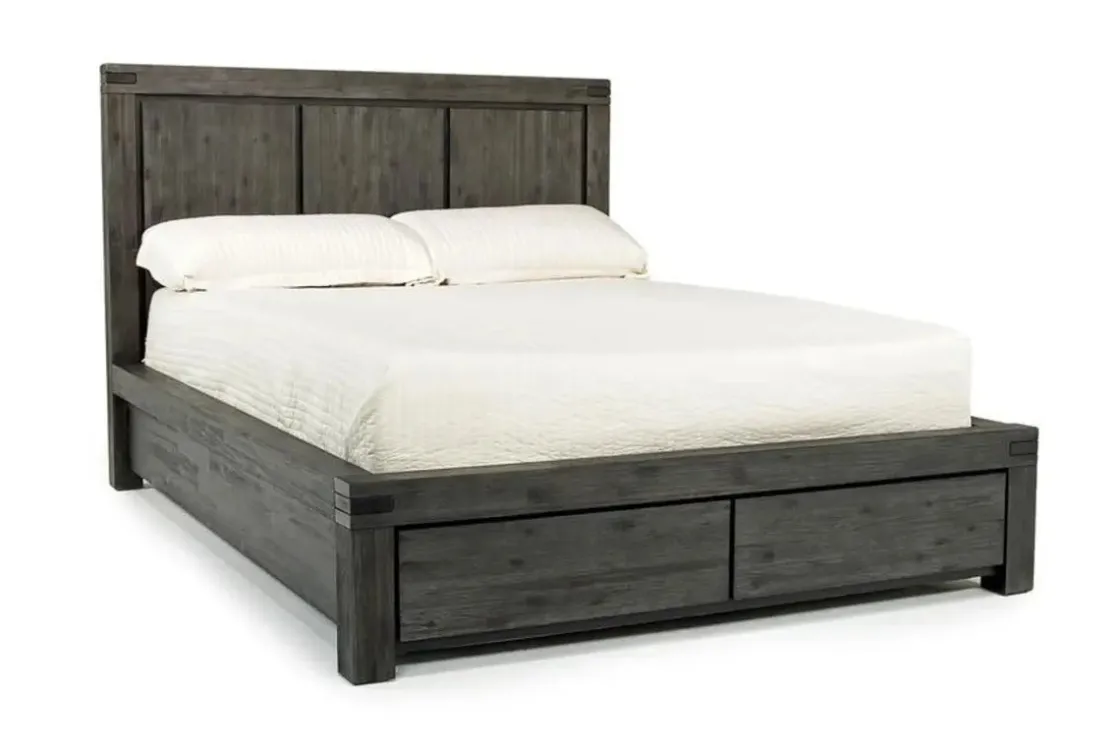 Mor Furniture Meadow Panel Bed W/ Storage In Brown, Full