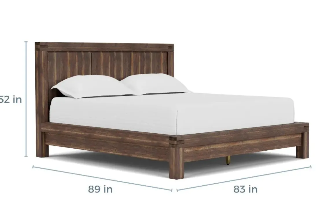 Mor Furniture Meadow Panel Bed W/ Storage In Brown, Full