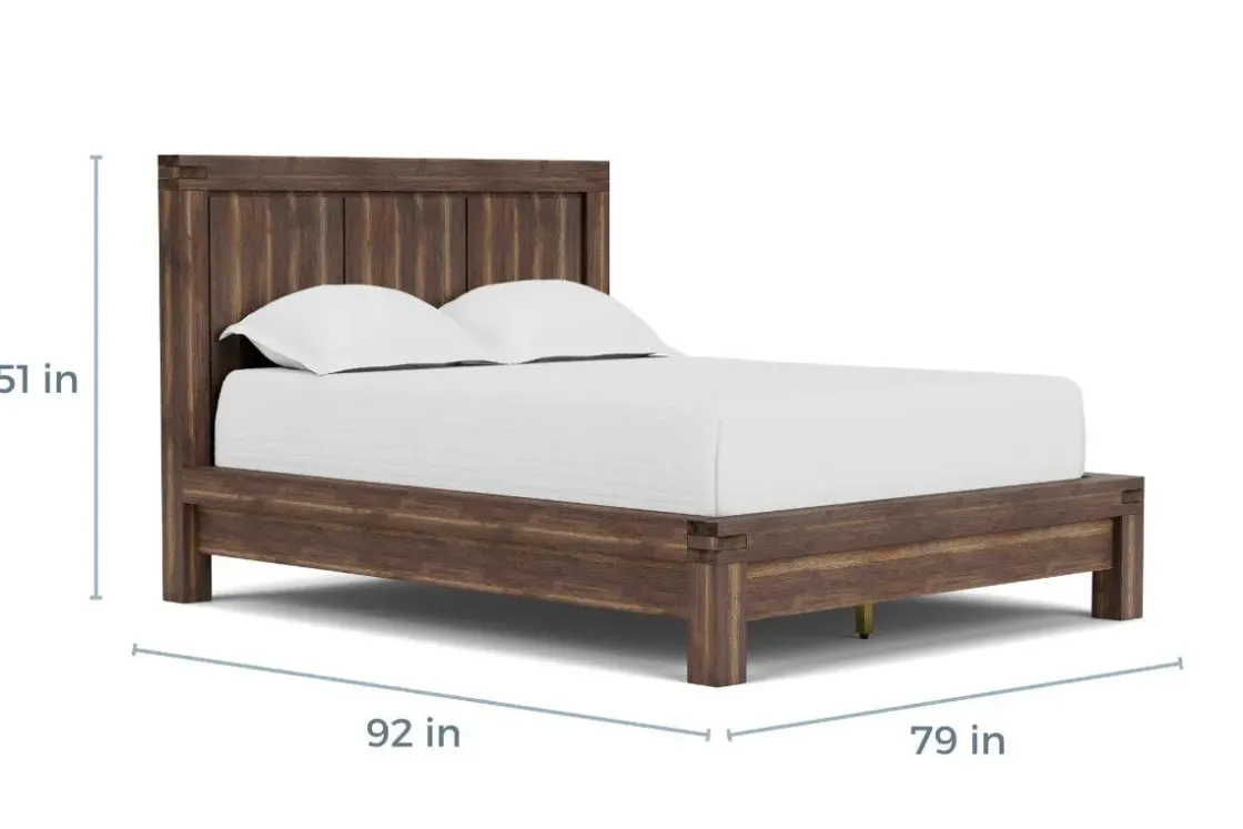 Mor Furniture Meadow Panel Bed W/ Storage In Brown, Full