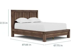 Mor Furniture Meadow Panel Bed W/ Storage In Brown, Full