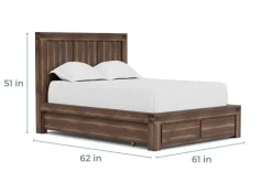 Mor Furniture Meadow Panel Bed W/ Storage In Brown, Full