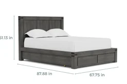 Mor Furniture Meadow Panel Bed W/ Storage In Brown, Full