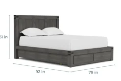 Mor Furniture Meadow Panel Bed W/ Storage In Brown, Full