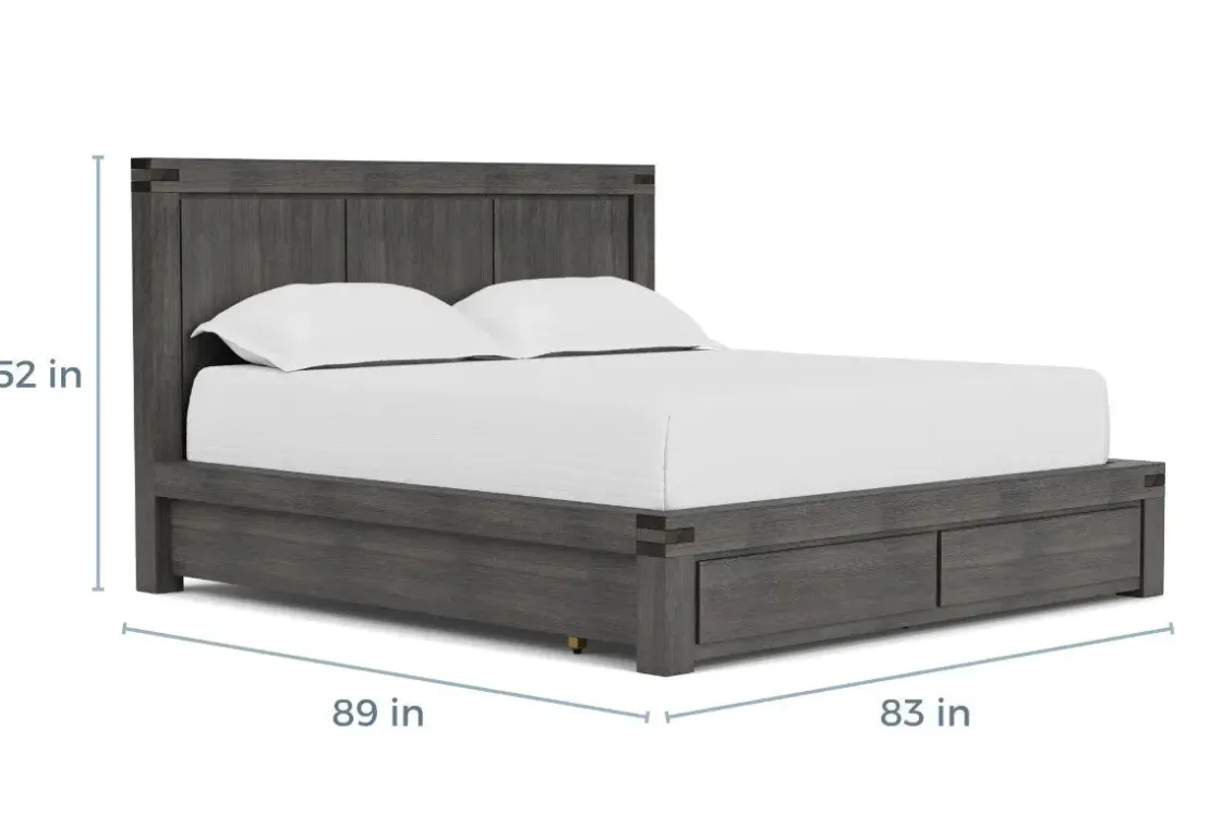 Mor Furniture Meadow Panel Bed W/ Storage In Brown, Full