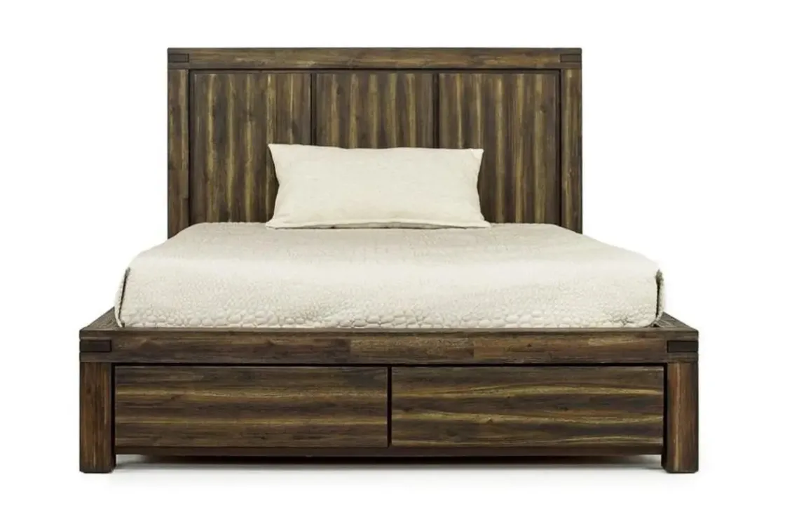 Mor Furniture Meadow Panel Bed W/ Storage In Brown, Full