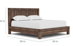 Mor Furniture Meadow Panel Bed W/ Storage In Brown, Full