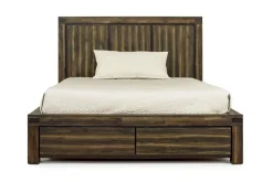 Mor Furniture Meadow Panel Bed W/ Storage In Brown, Full