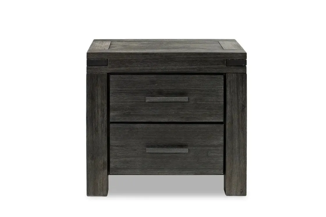 Mor Furniture Meadow Panel Storage Bed, Dresser, Mirror & Nightstand In Gray, Full