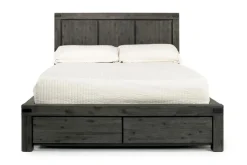 Mor Furniture Meadow Panel Storage Bed, Dresser, Mirror & Nightstand In Gray, Full