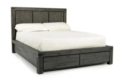 Mor Furniture Meadow Panel Storage Bed, Dresser, Mirror & Nightstand In Gray, Full