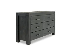 Mor Furniture Meadow Panel Storage Bed, Dresser, Mirror & Nightstand In Gray, Full