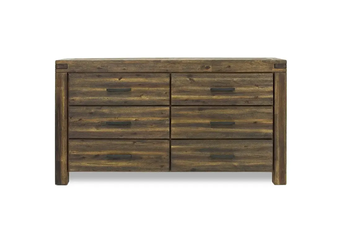 Mor Furniture Meadow Panel Storage Bed, Dresser, Mirror & Nightstand In Gray, Full