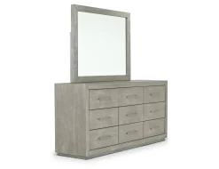 Mor Furniture Melbourne Canopy Bed, Dresser, Mirror, Nightstand In Brown Mel, Queen