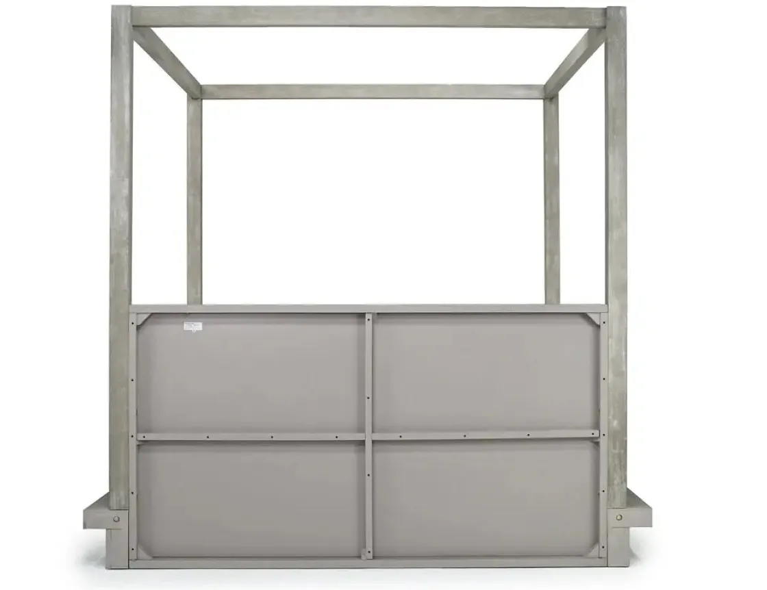 Mor Furniture Melbourne Canopy Bed In Mineral, Queen