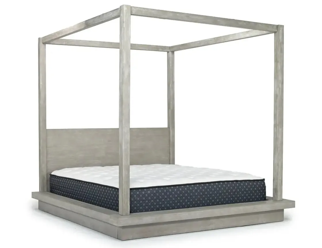 Mor Furniture Melbourne Canopy Bed In Mineral, Queen