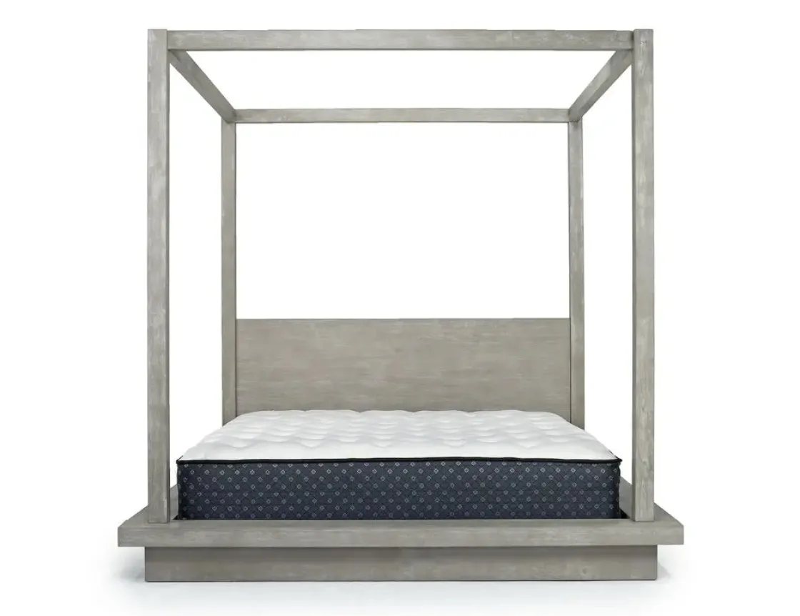 Mor Furniture Melbourne Canopy Bed In Mineral, Queen