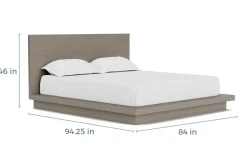 Mor Furniture Melbourne Panel Bed, Dresser, Mirror & Nightstand In Brown Mel, Full