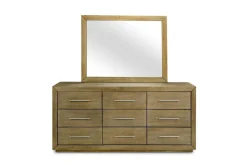 Mor Furniture Melbourne Panel Bed, Dresser, Mirror & Nightstand In Brown Mel, Full