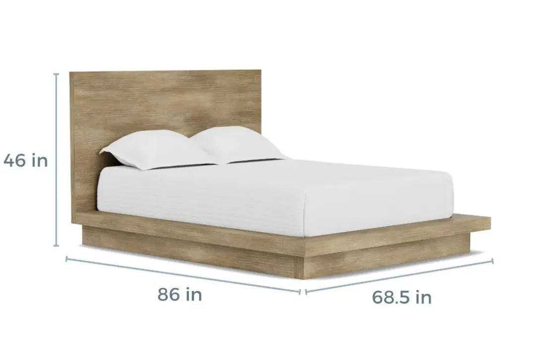 Mor Furniture Melbourne Panel Bed In Mineral, Full