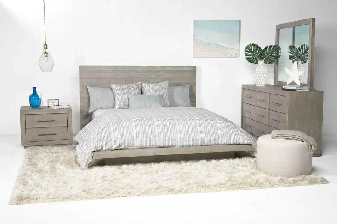 Mor Furniture Melbourne Panel Bed In Mineral, Full